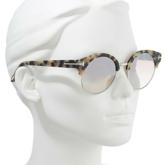 New TOM FORD Alissa Round Havana Brown Sunglasses - Picture 10 of 16
